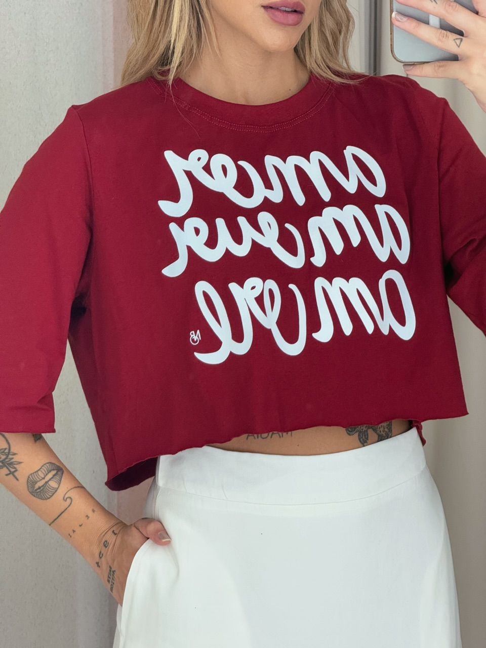 CROPPED AMOR AM vermelho