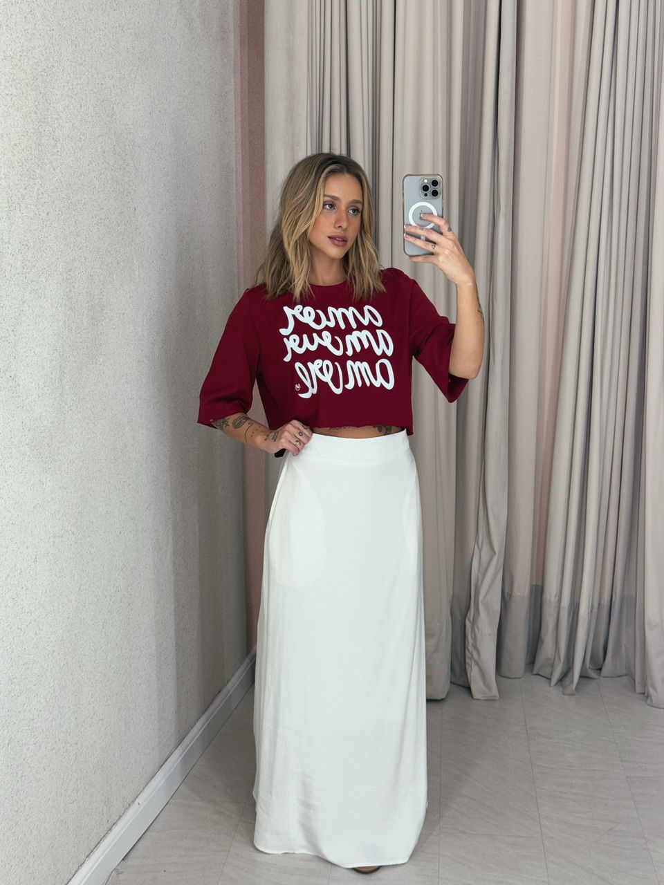 CROPPED AMOR AM vermelho
