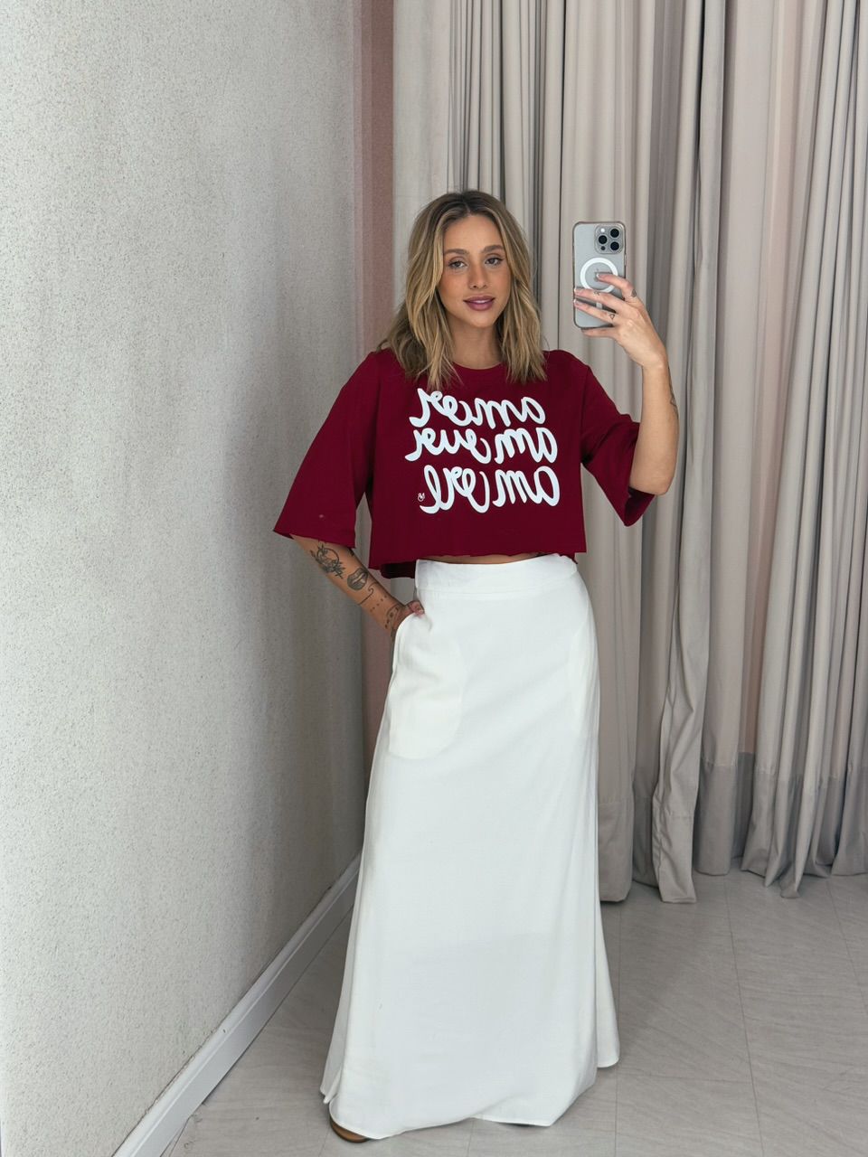 CROPPED AMOR AM vermelho