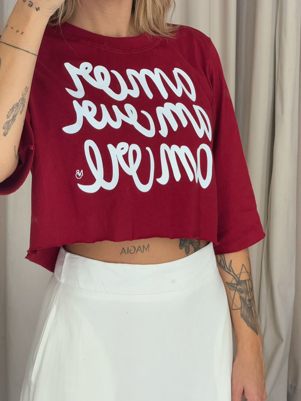 CROPPED AMOR AM vermelho