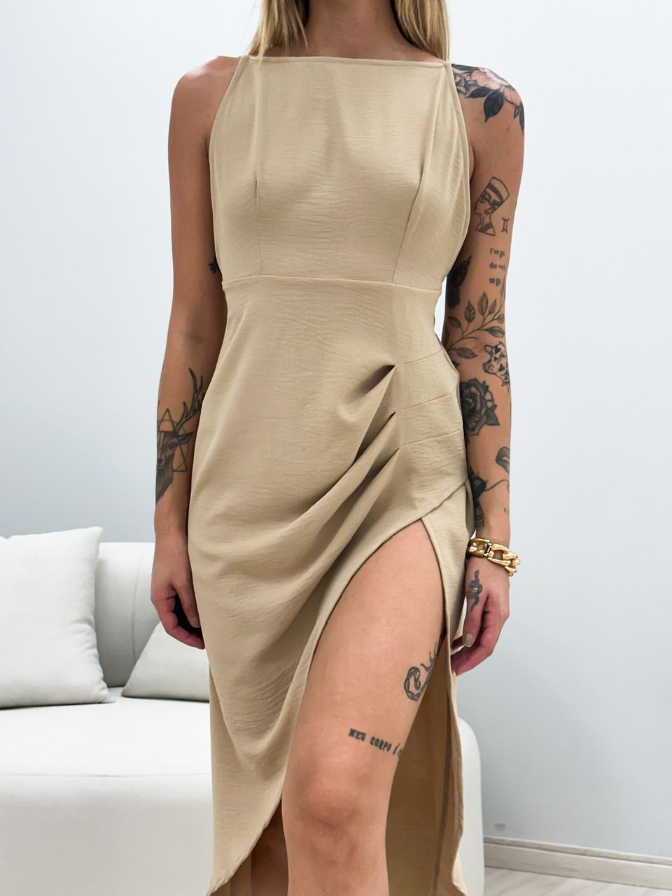 VESTIDO KELINE ALÇA NUDE