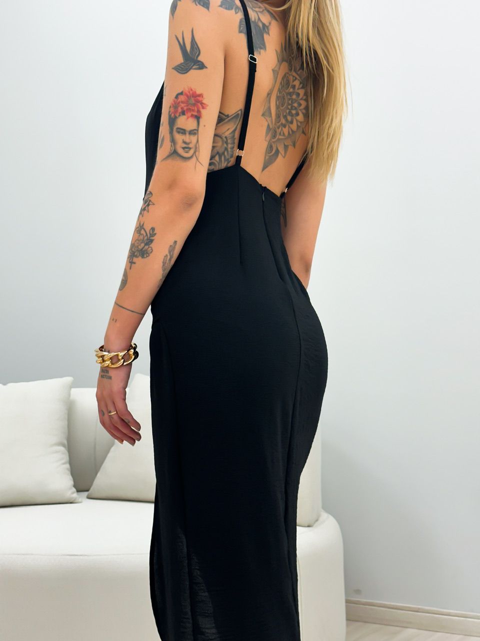 VESTIDO KELINE ALÇA PRETO