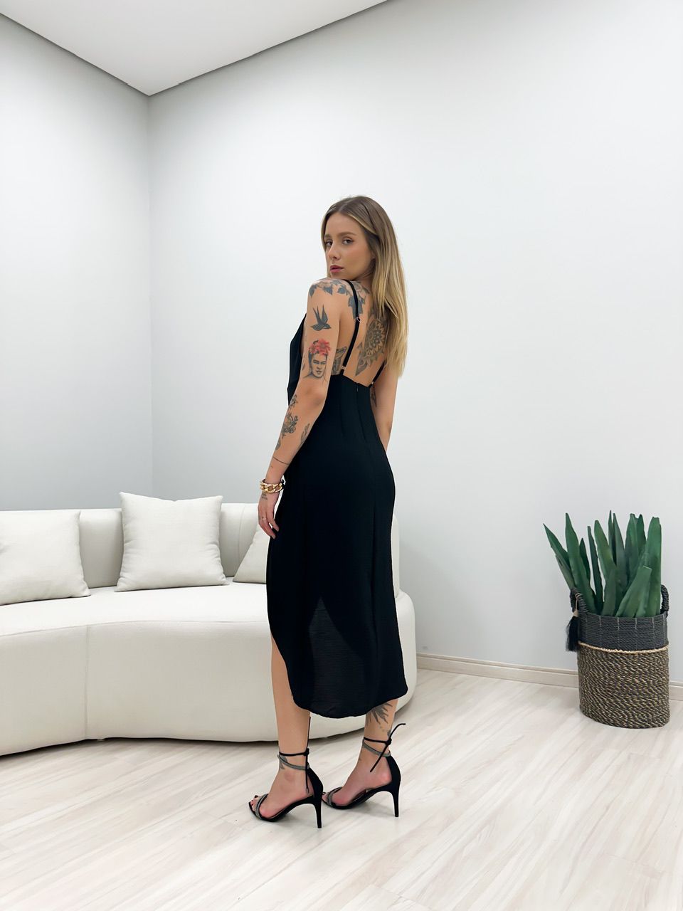 VESTIDO KELINE ALÇA PRETO