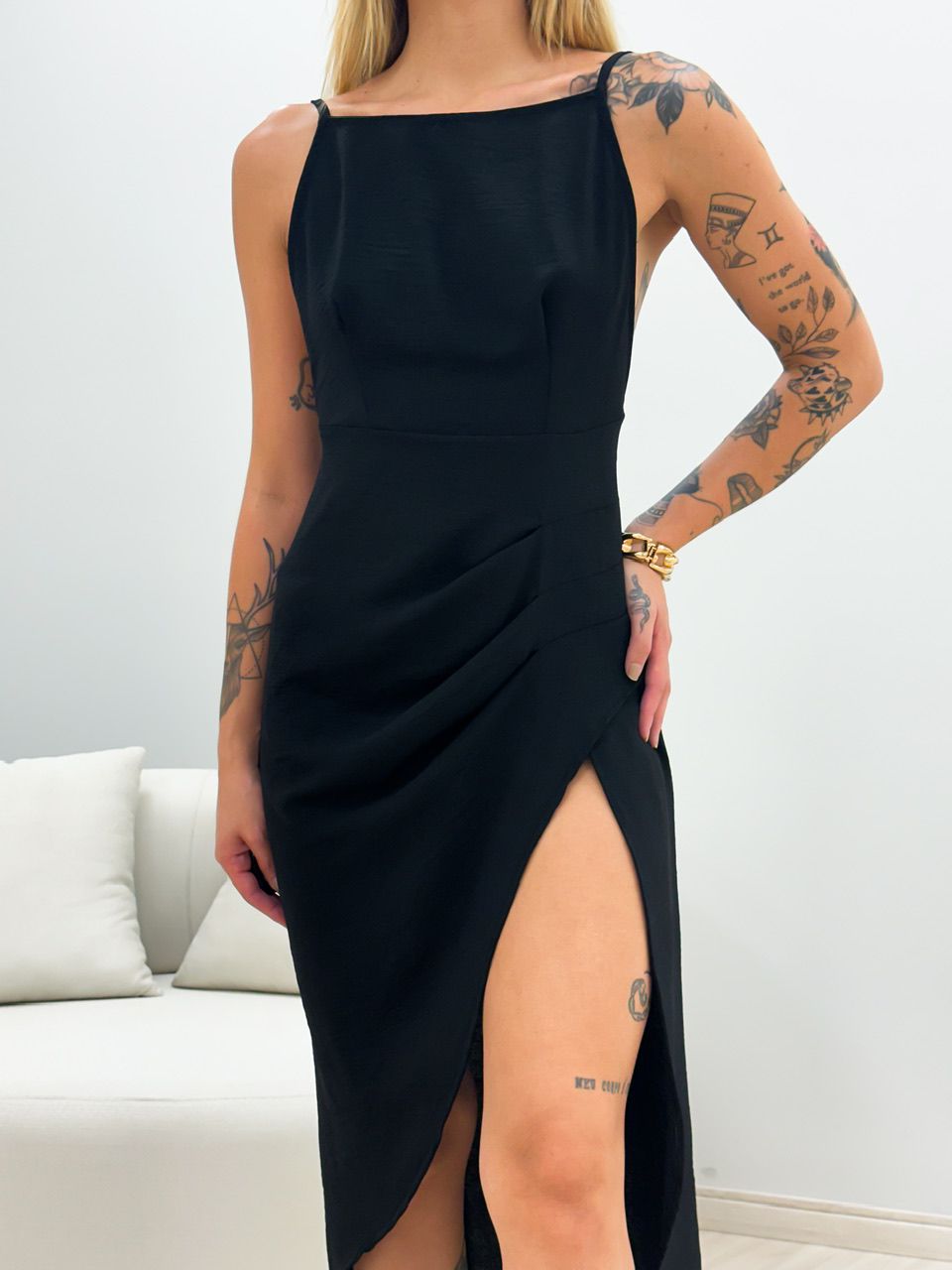 VESTIDO KELINE ALÇA PRETO