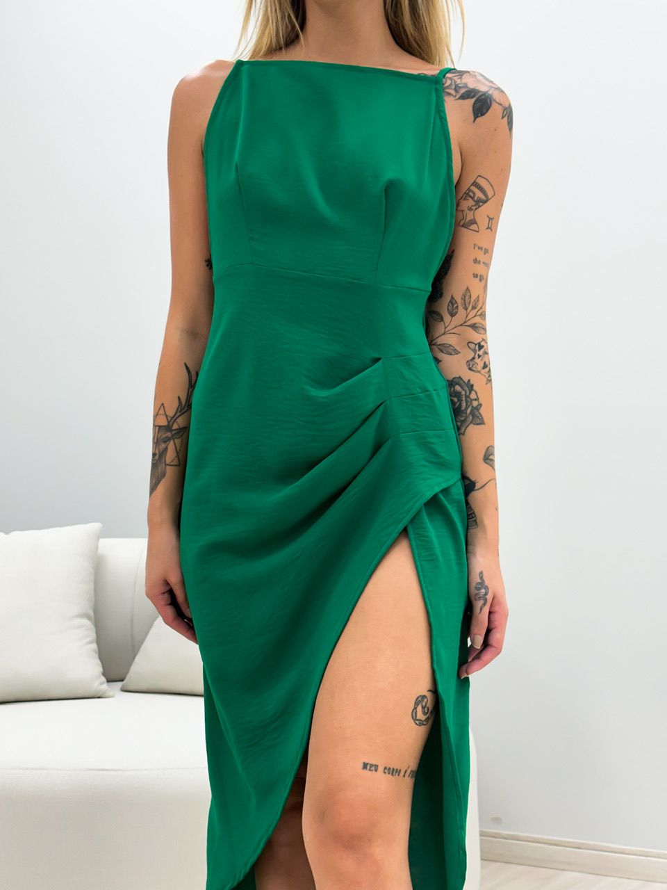 VESTIDO KELINE ALÇA VERDE