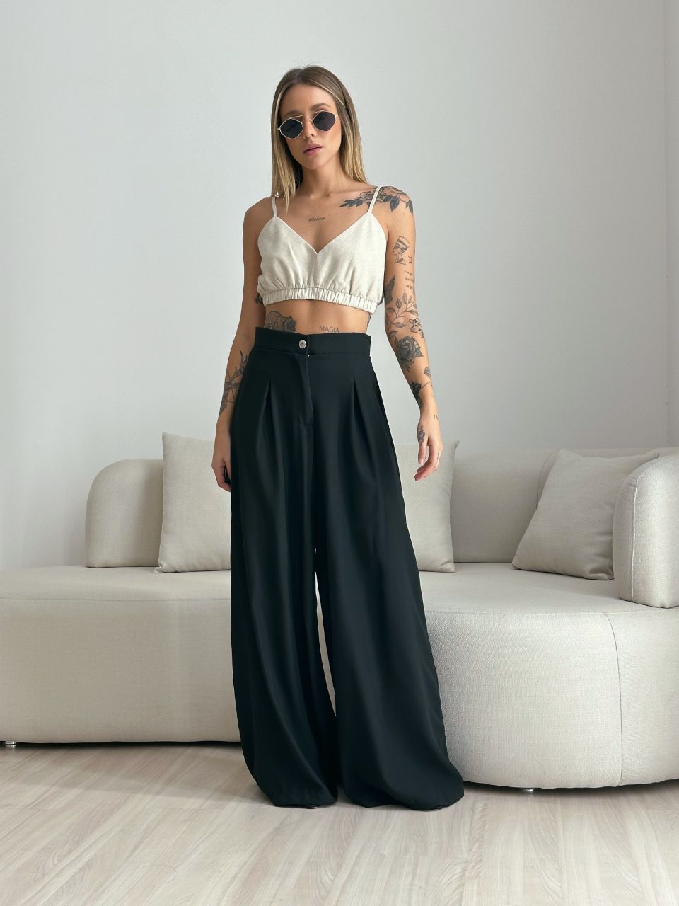 CALÇA MAX PANTALONA PRETA - 0049590033 - CAROLLA FERRARO
