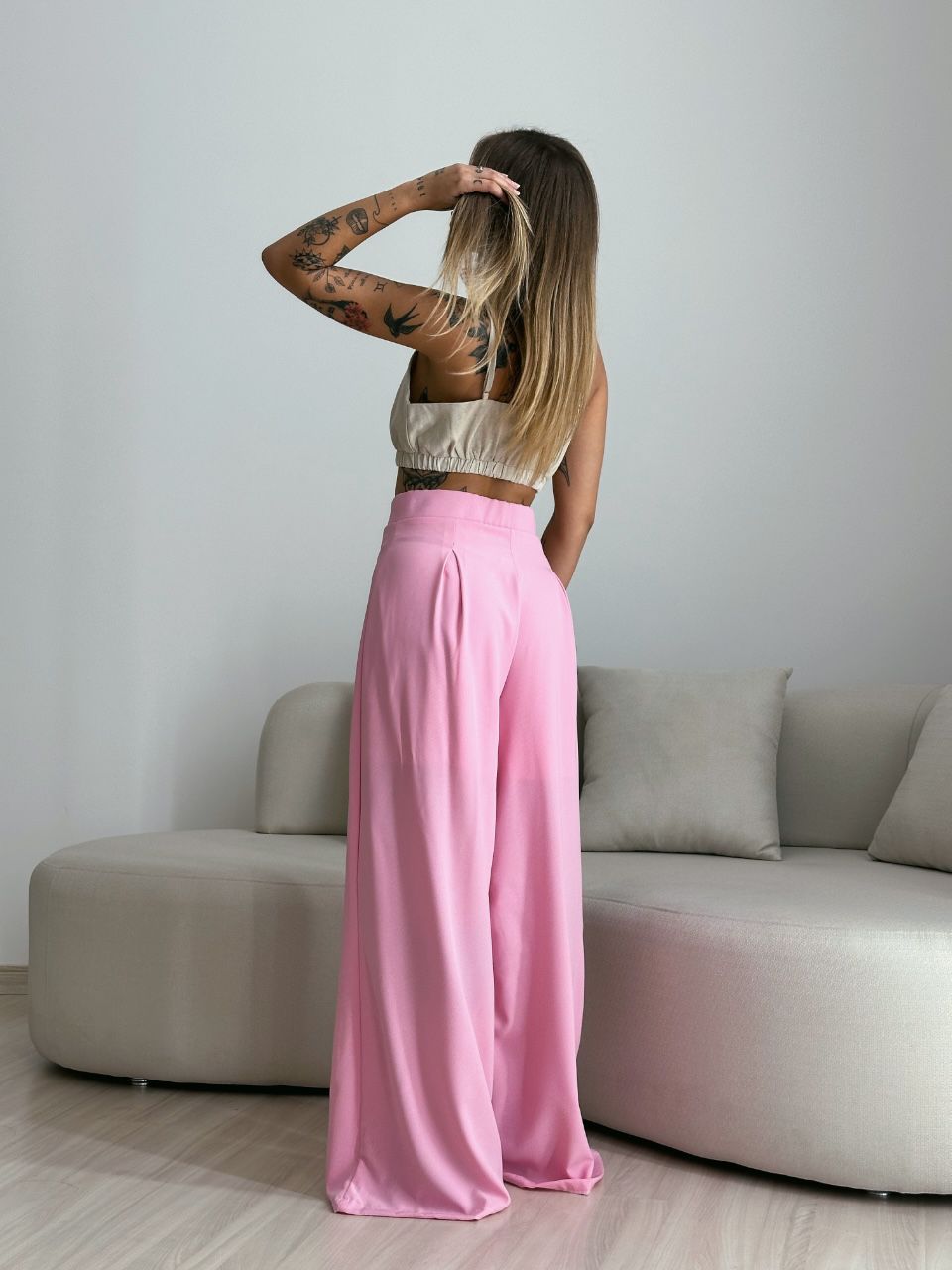 CALÇA MAX PANTALONA ROSA CLARO