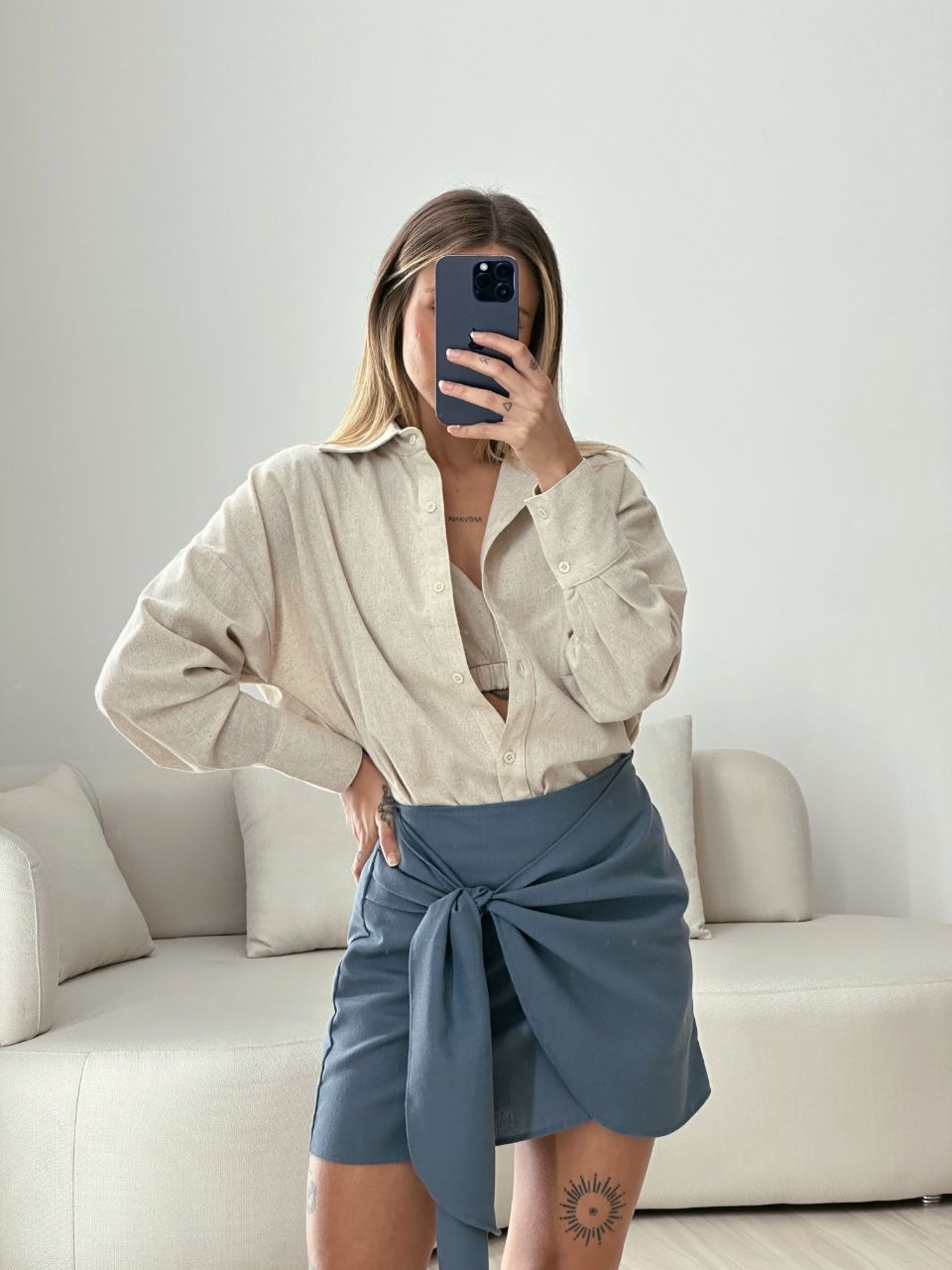 CONJUNTO HELENA CAMISA CRU