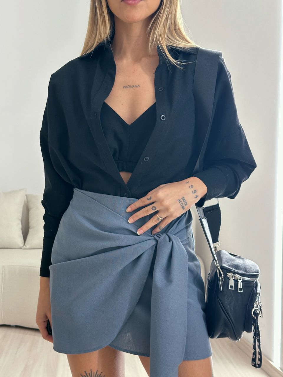 CONJUNTO HELENA CAMISA PRETO - 0049550032 - CAROLLA FERRARO
