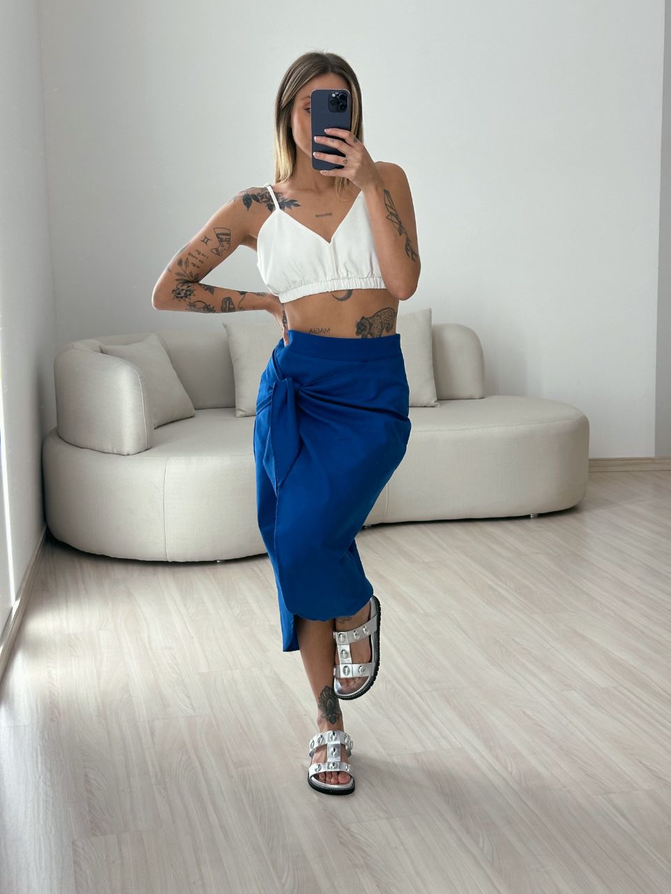 SAIA SOFIA MIDI AZUL