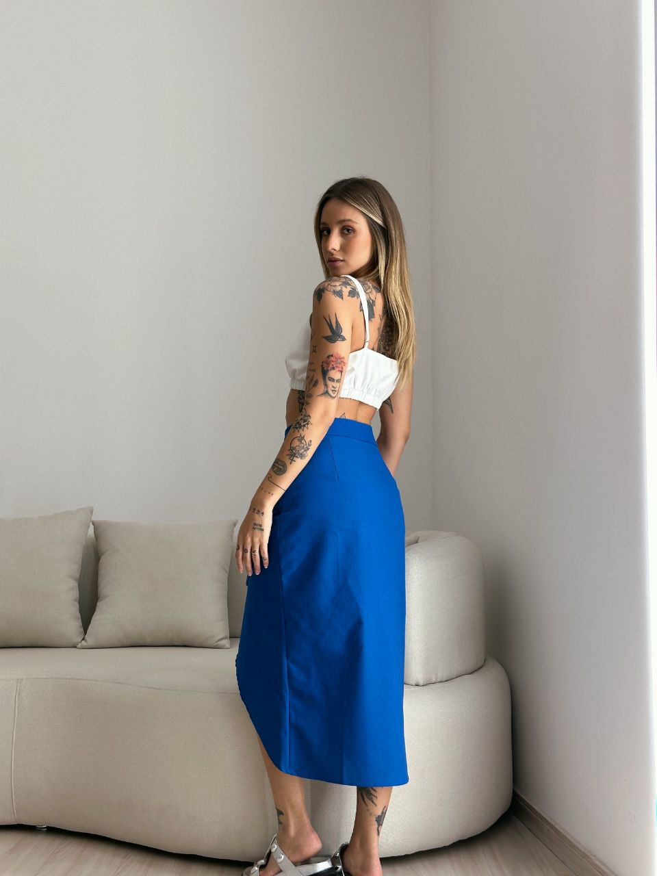 SAIA SOFIA MIDI AZUL