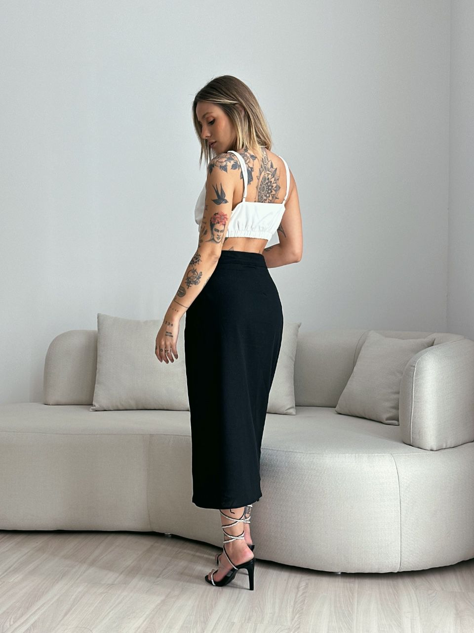 SAIA SOFIA MIDI PRETA
