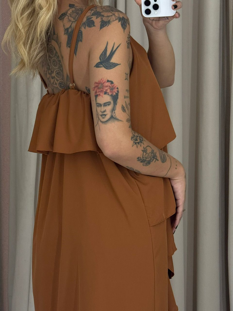 BLUSA LILA BABADOS ALÇA TERRA COTA 