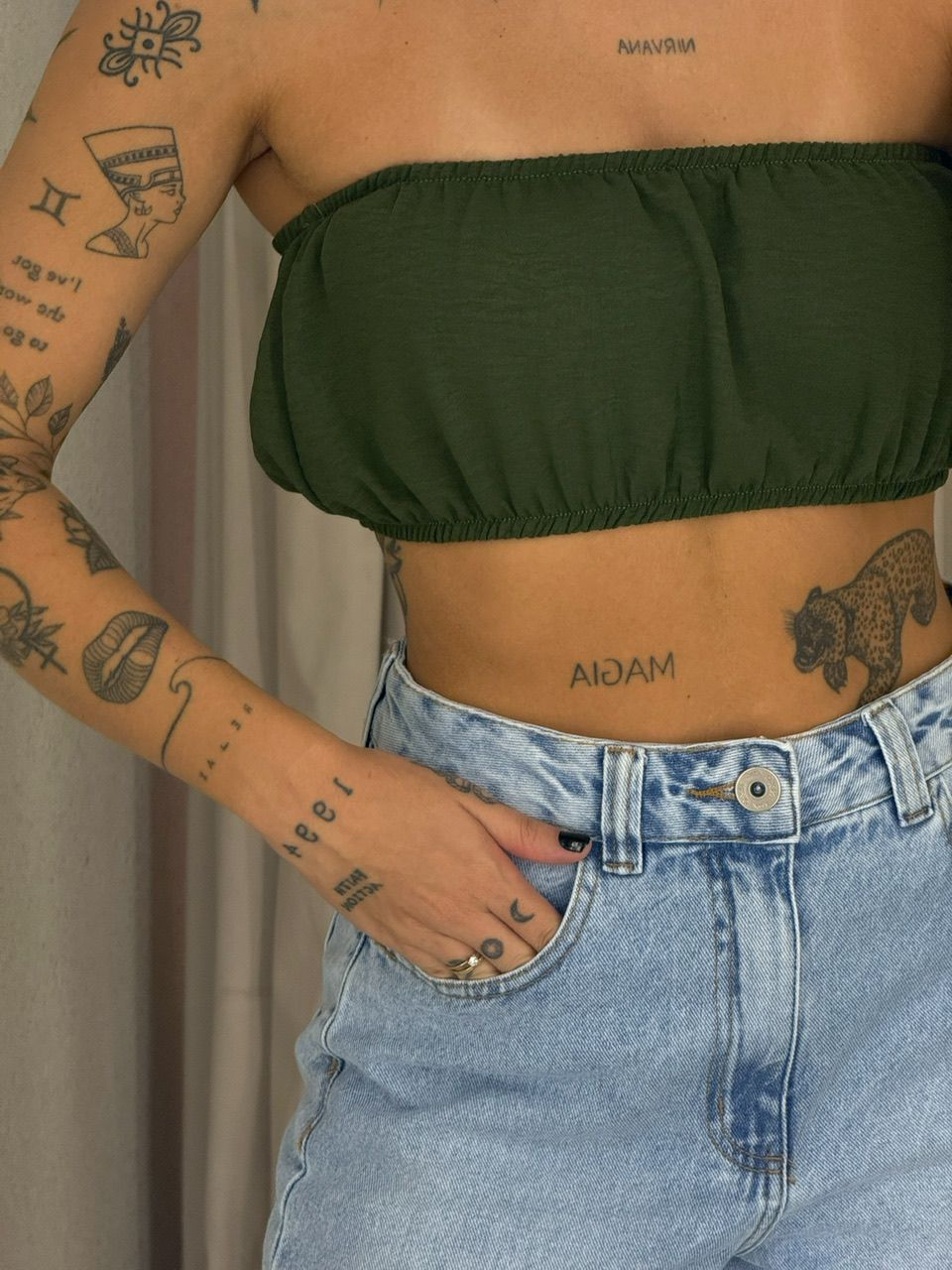 CROPPED ELENA TOP verde