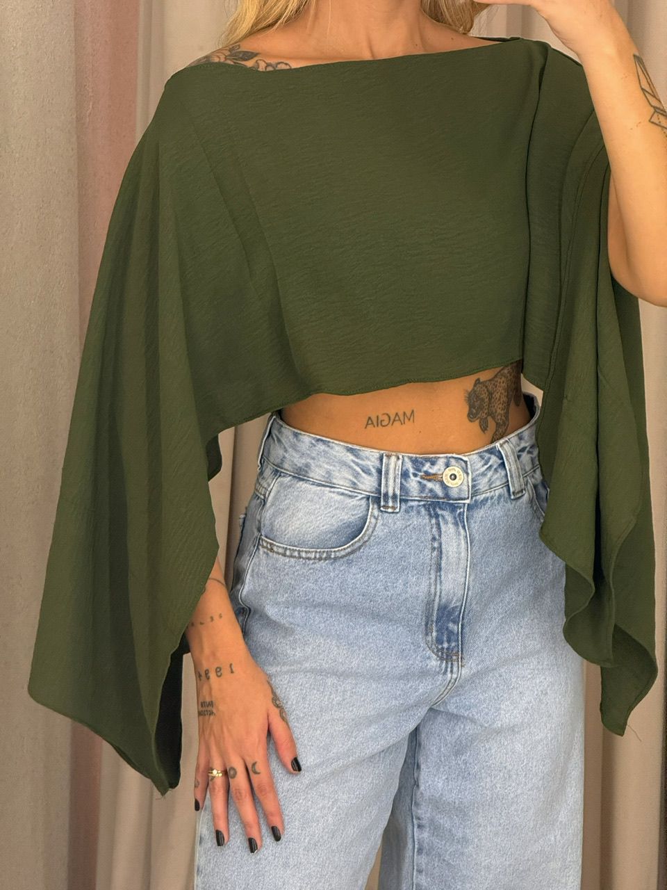 CROPPED ELENA TOP verde