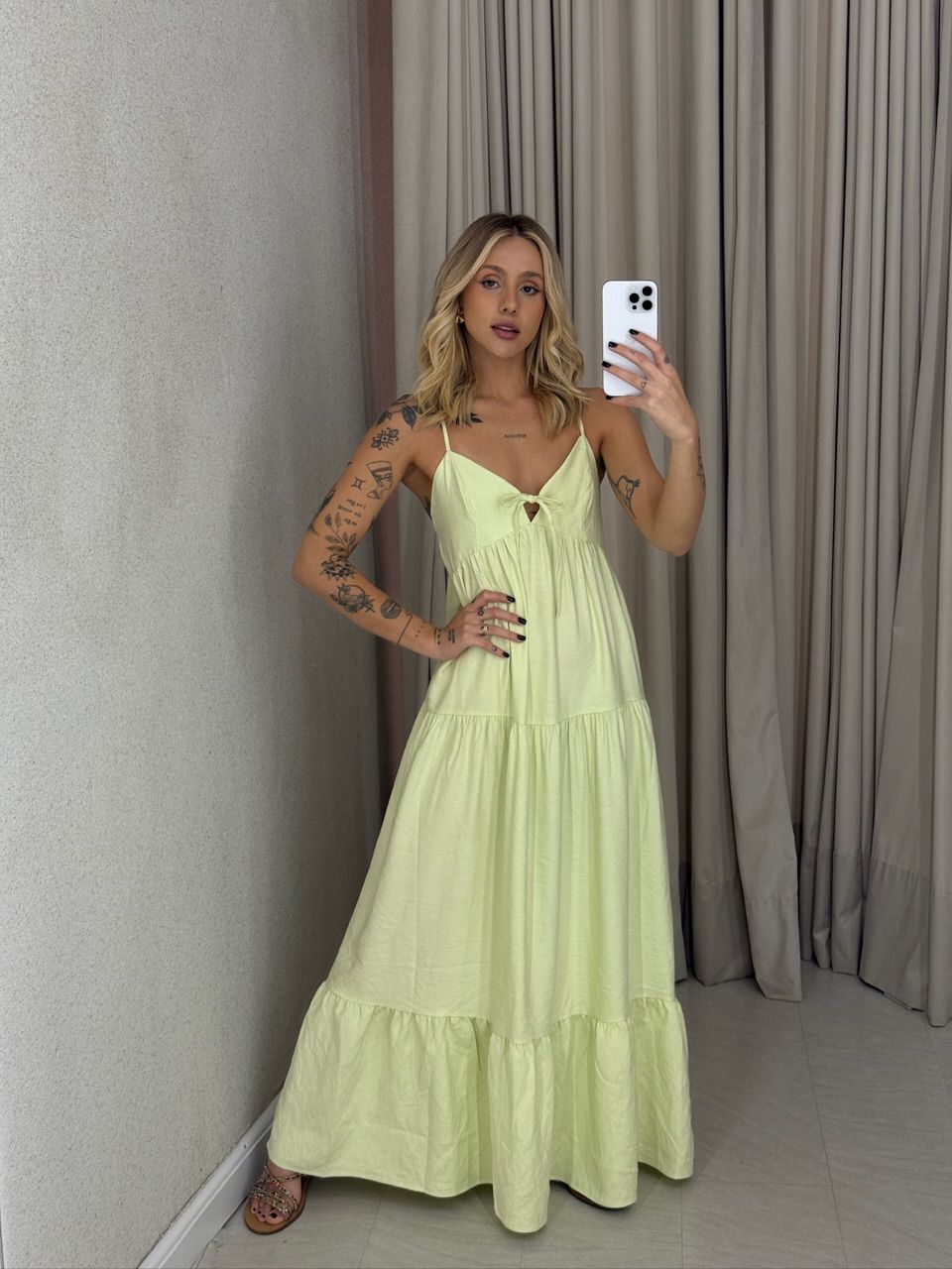 VESTIDO IVETE LONGO LIMA