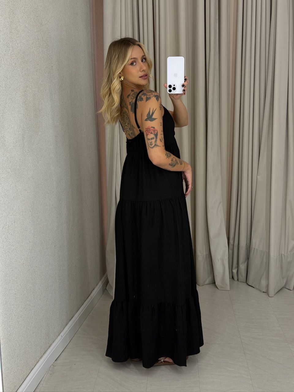 VESTIDO IVETE LONGO PRETO