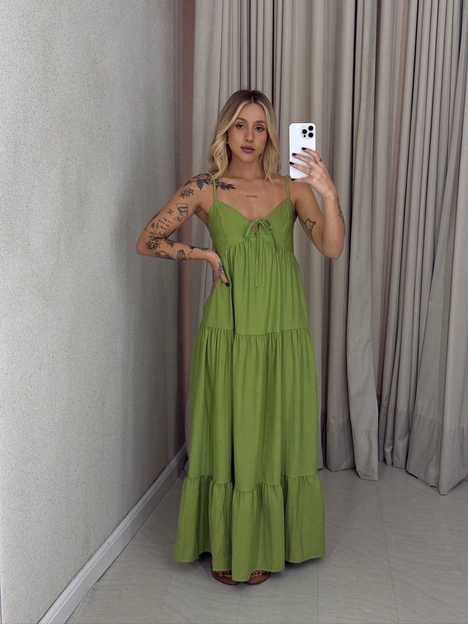 VESTIDO IVETE LONGO VERDE