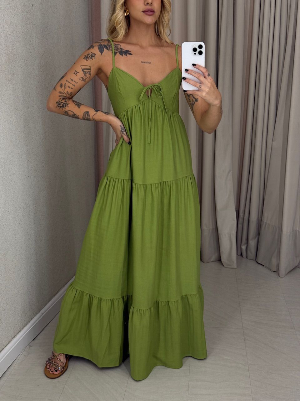 VESTIDO IVETE LONGO VERDE