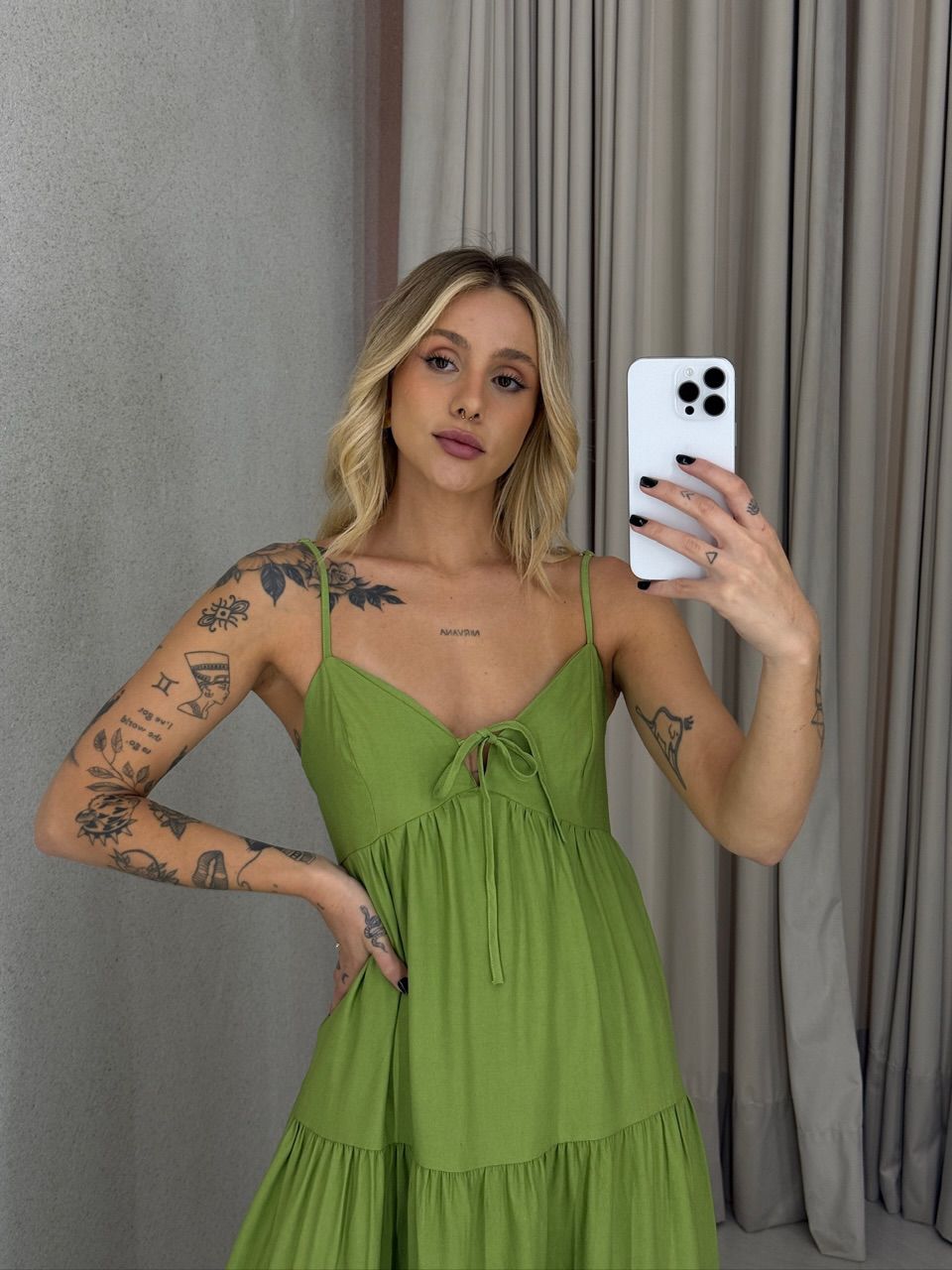 VESTIDO IVETE LONGO VERDE