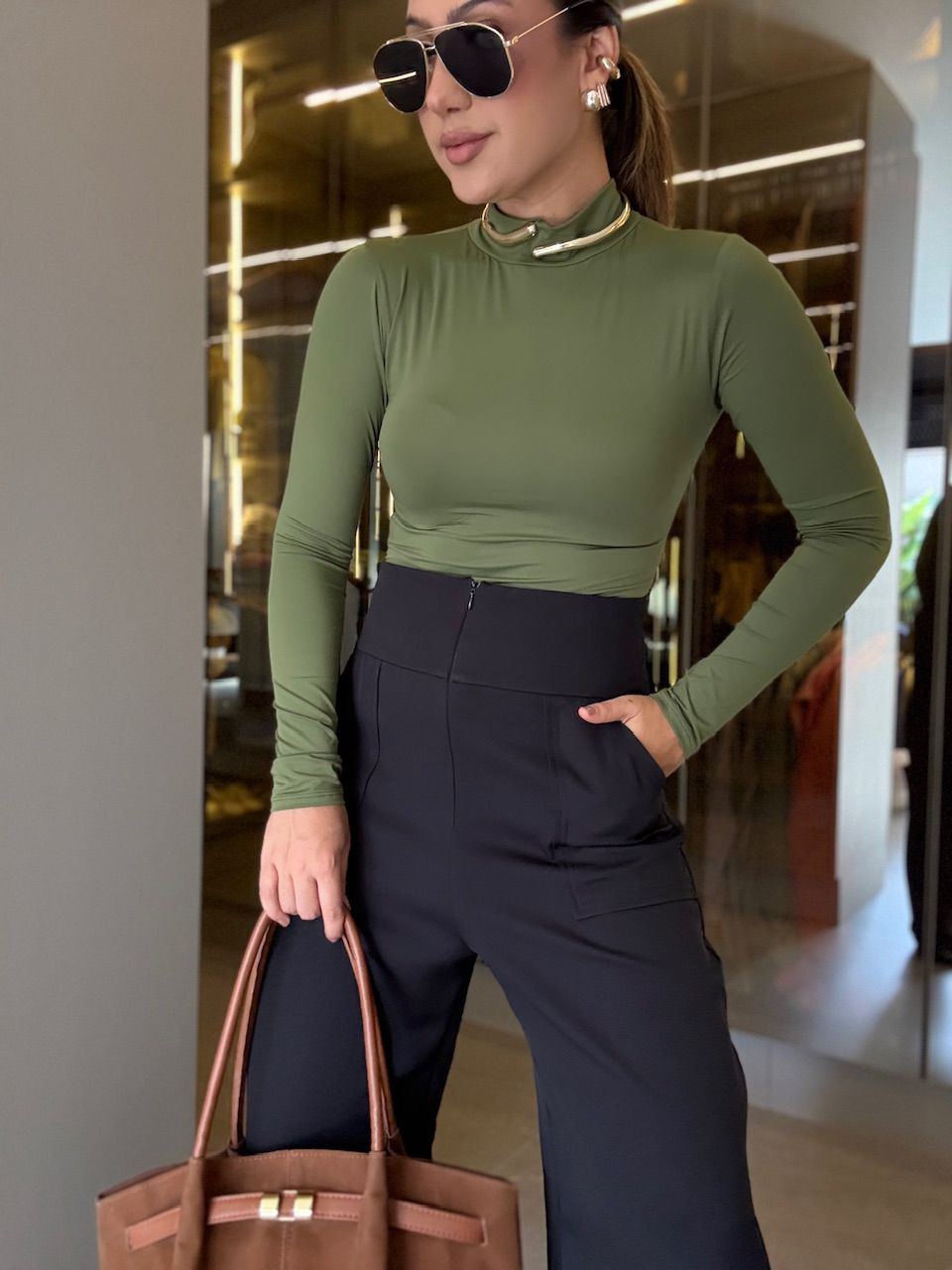 BODY LUDMILA CF MANGA VERDE