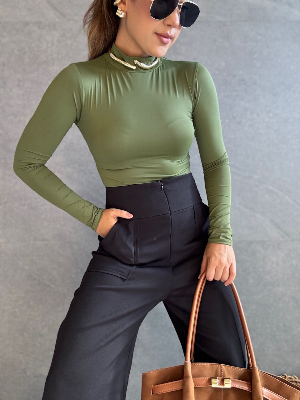 BODY LUDMILA CF MANGA VERDE