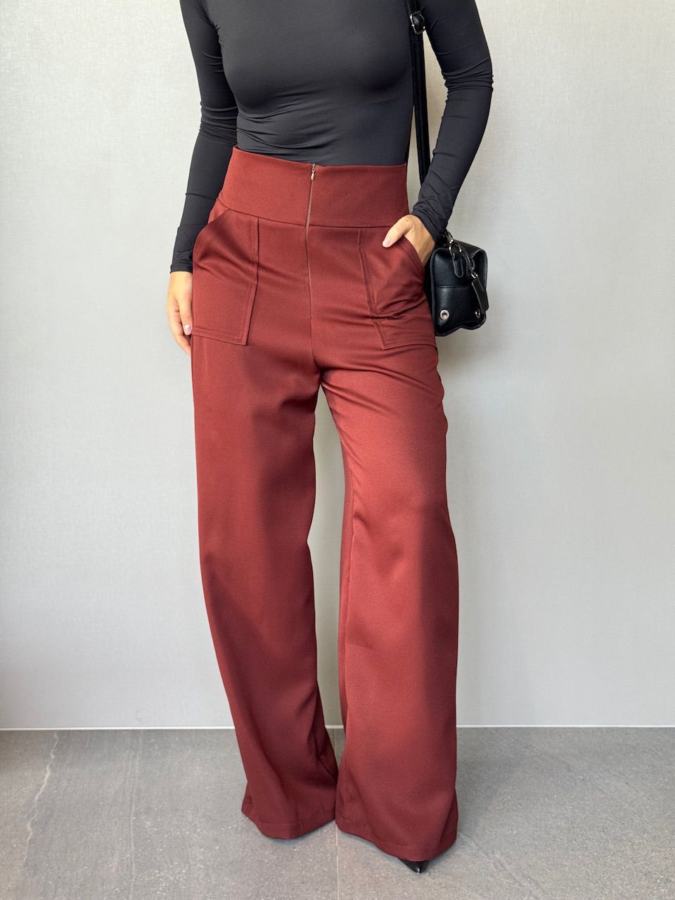 CALÇA MAJU CF PANTALONA MARROM - 0065510054 - CAROLLA FERRARO