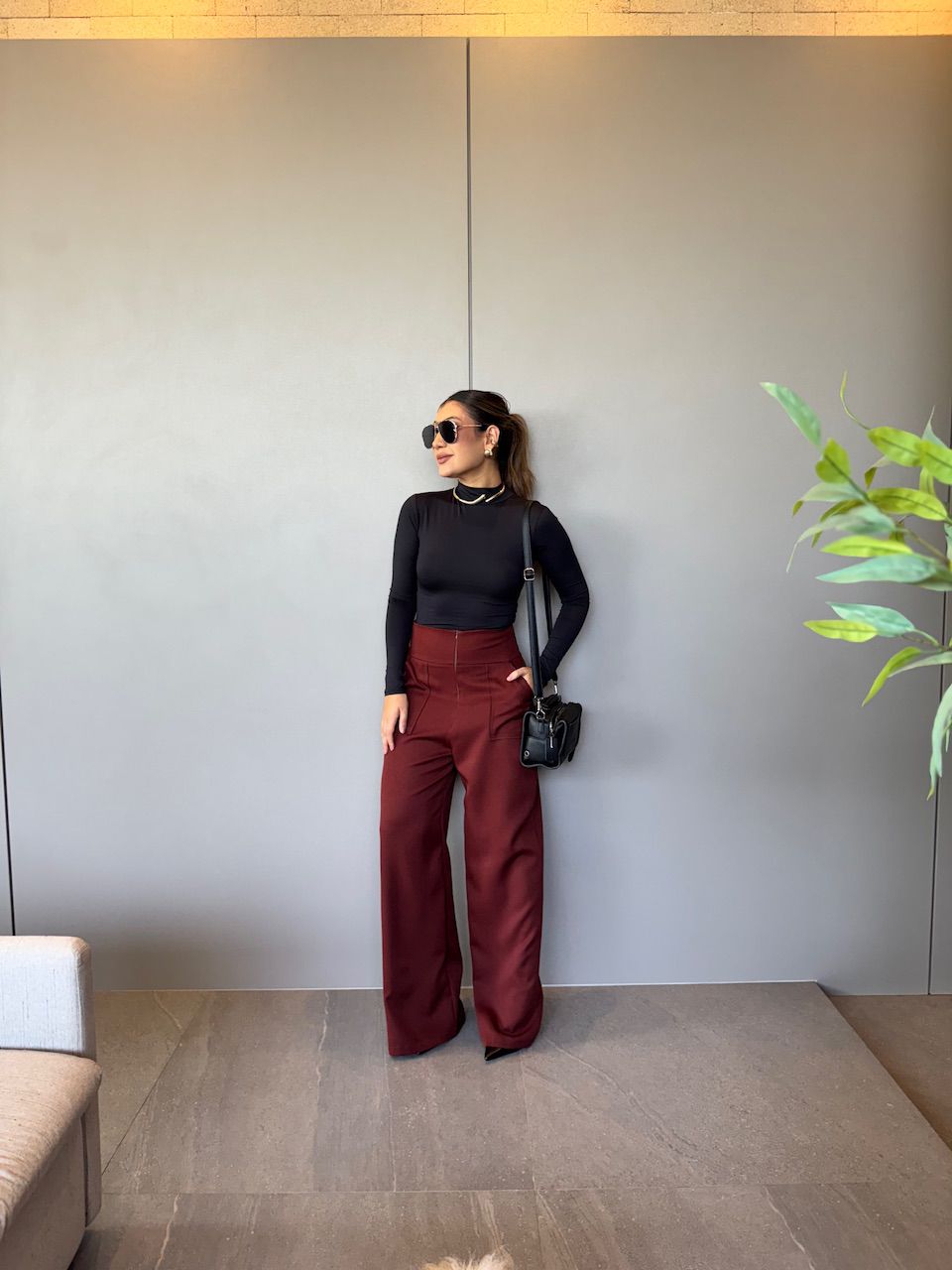 CALÇA MAJU CF PANTALONA MARROM