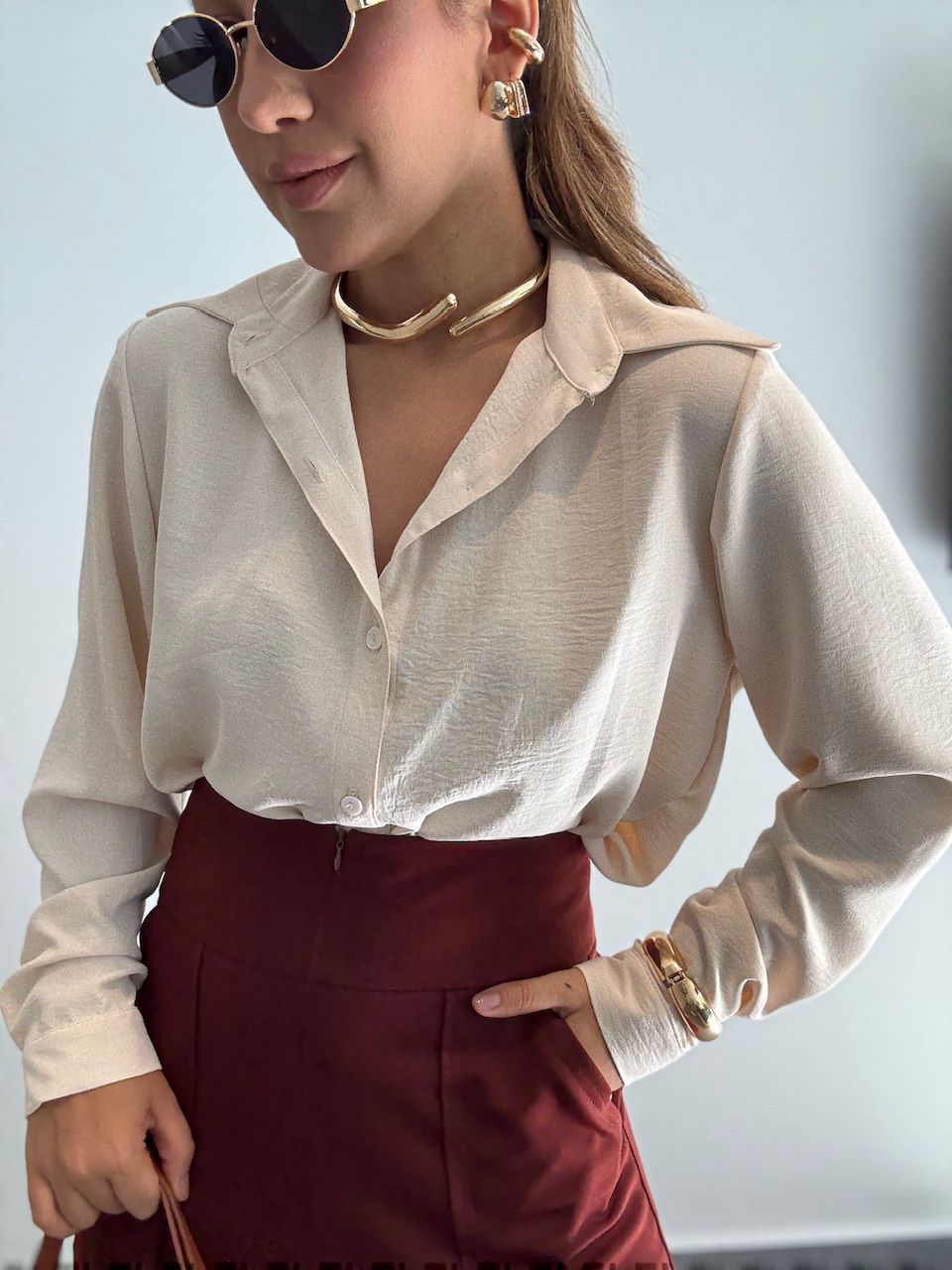 CAMISA SOFIA CF ALFAIATARIA CRU
