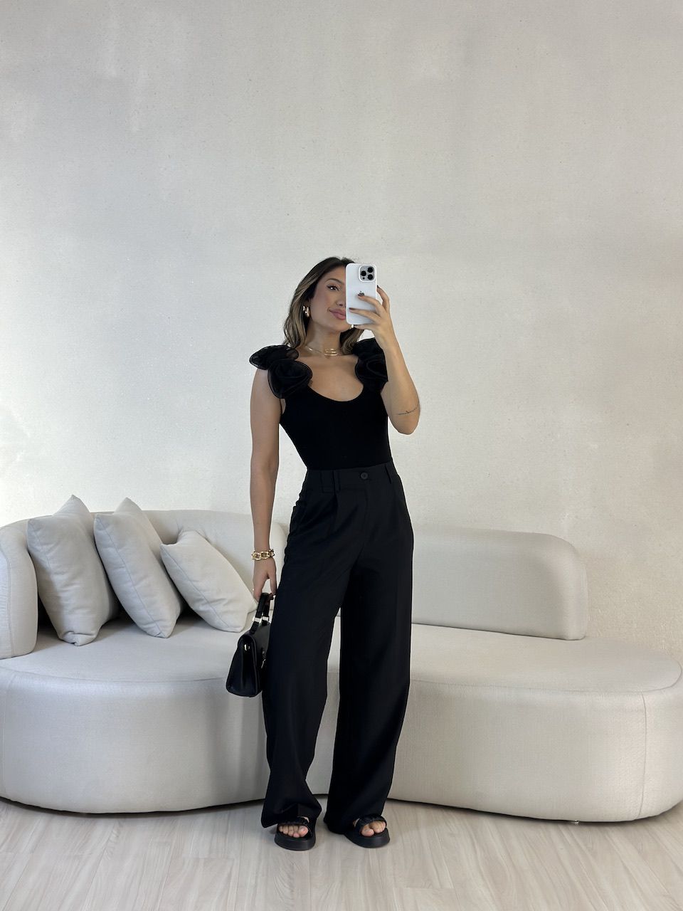 BODY DÁLIA FLOR preto