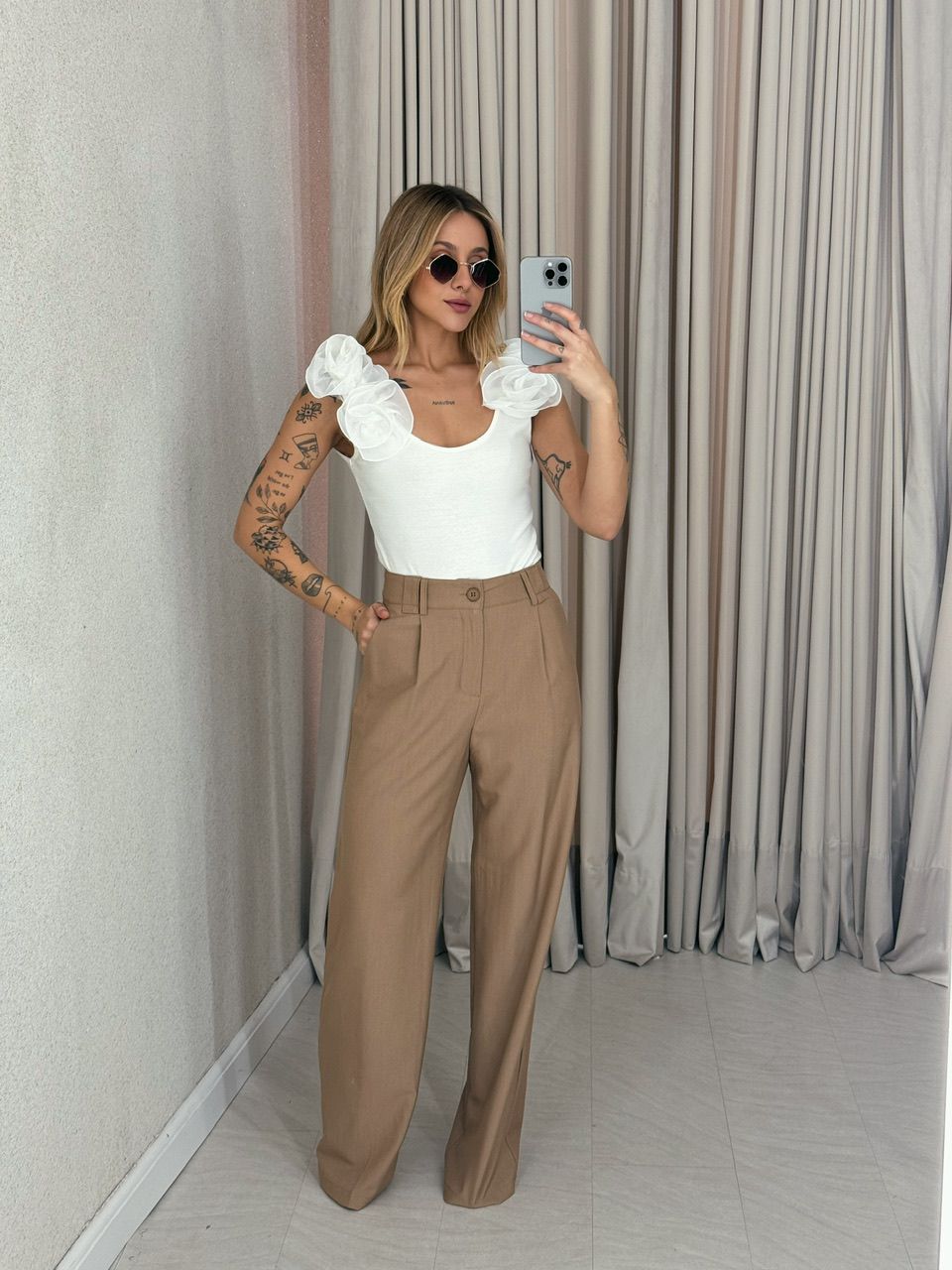 CALÇA VALENTINA PANTALONA Nude