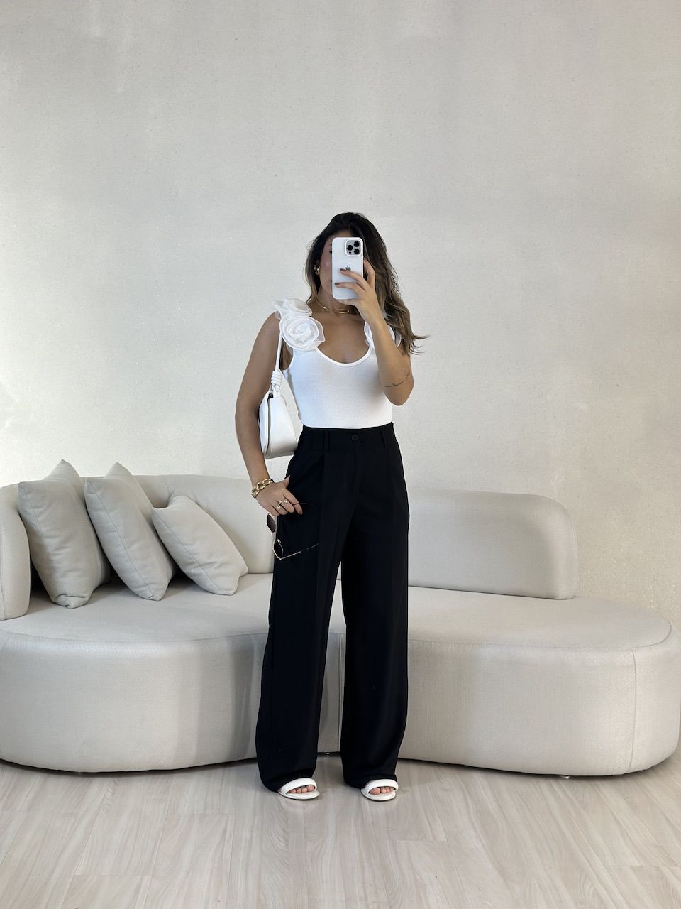 CALÇA VALENTINA PANTALONA Preta