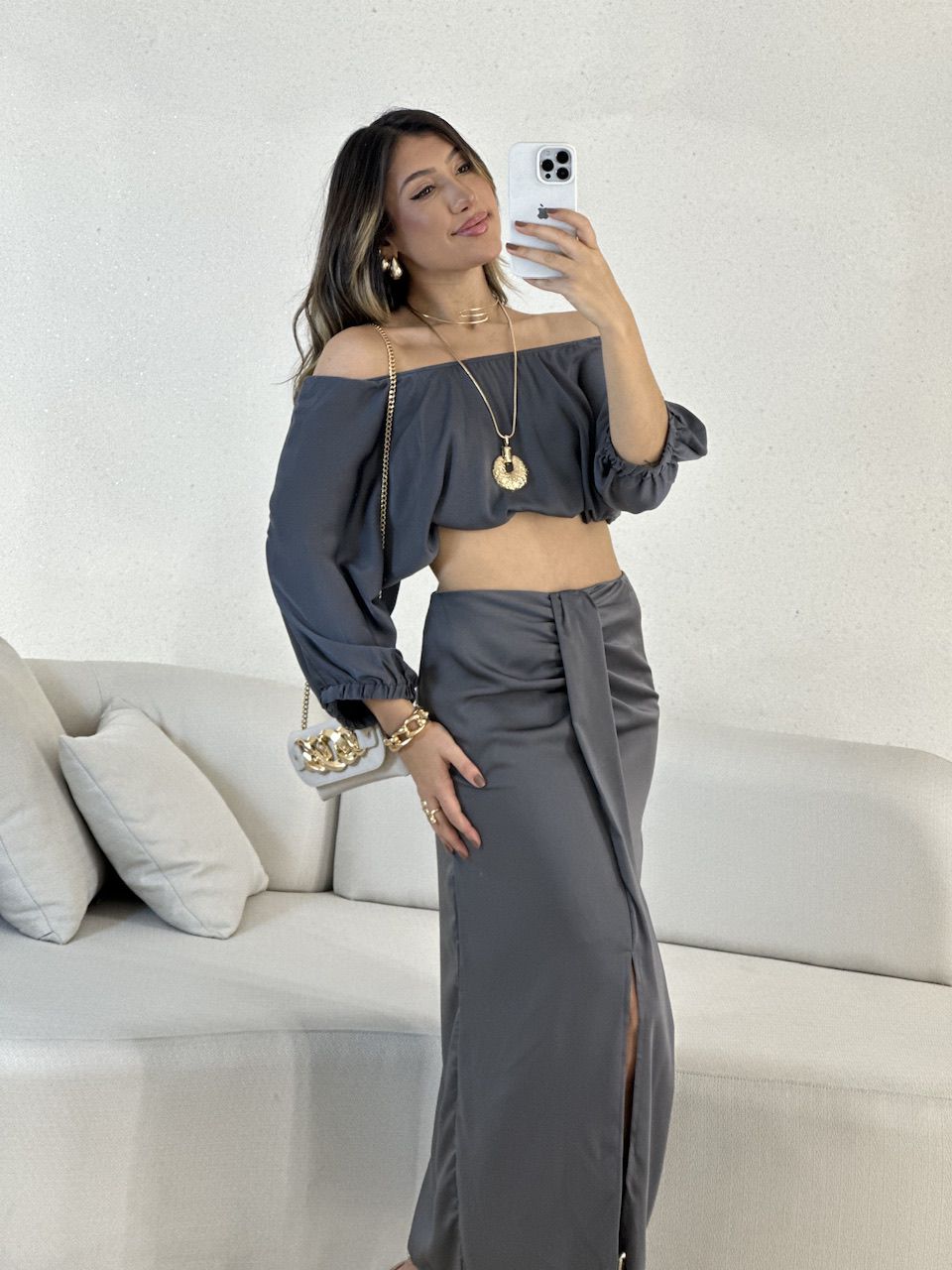 SAIA ESTHER ACETINADA CINZA