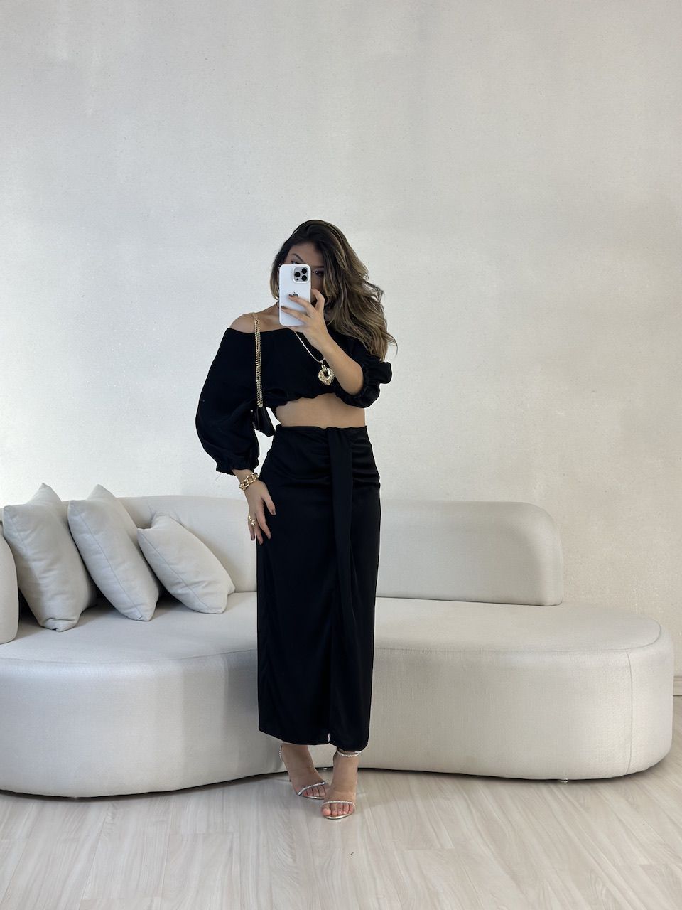 SAIA ESTHER ACETINADA PRETA