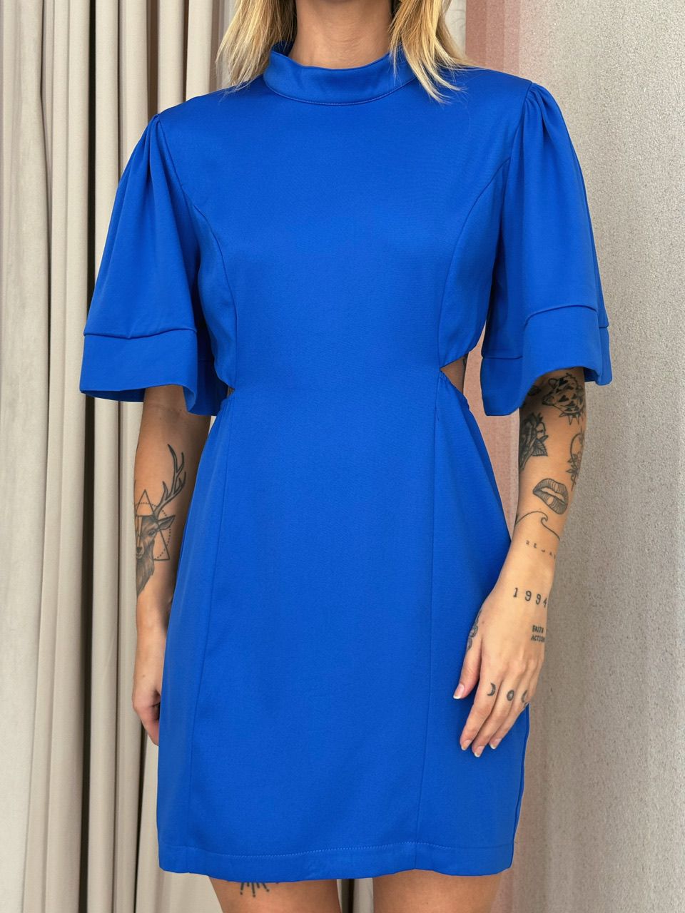 VESTIDO ÍRIS COSTAS ABERTA AZUL