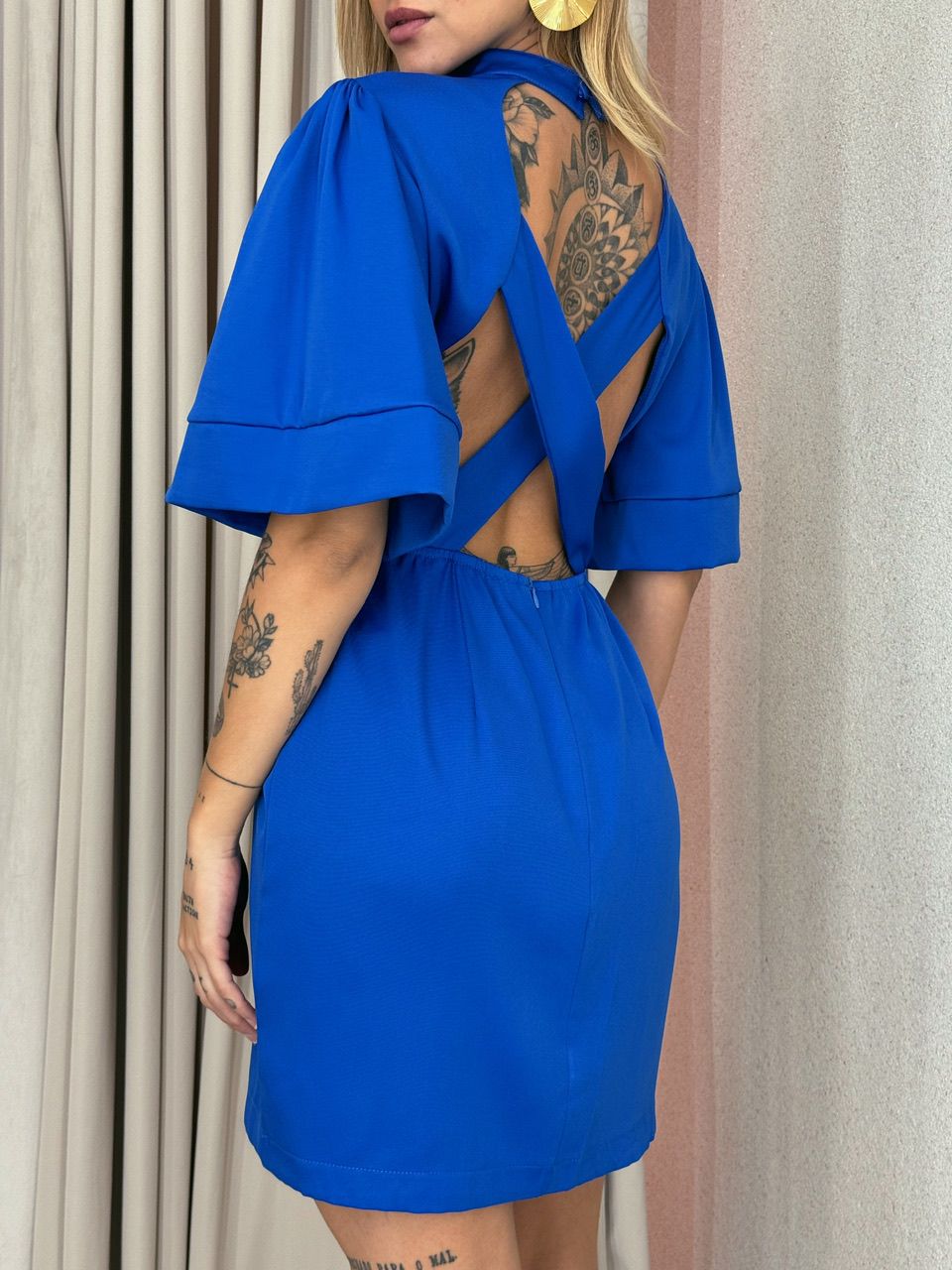 VESTIDO ÍRIS COSTAS ABERTA AZUL