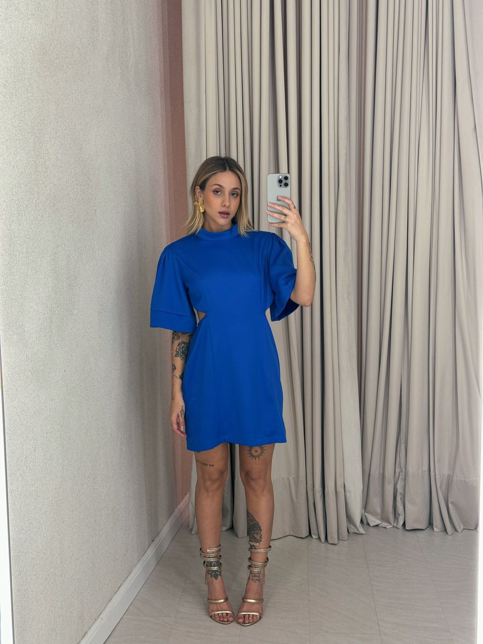 VESTIDO ÍRIS COSTAS ABERTA AZUL