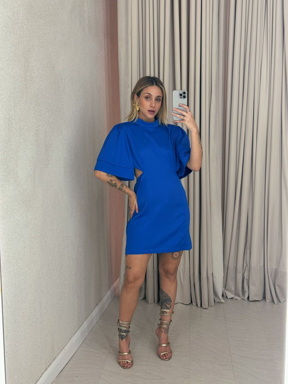 VESTIDO ÍRIS COSTAS ABERTA AZUL