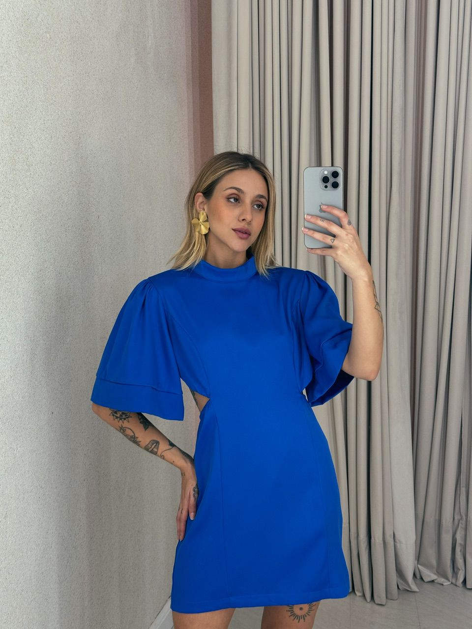 VESTIDO ÍRIS COSTAS ABERTA AZUL