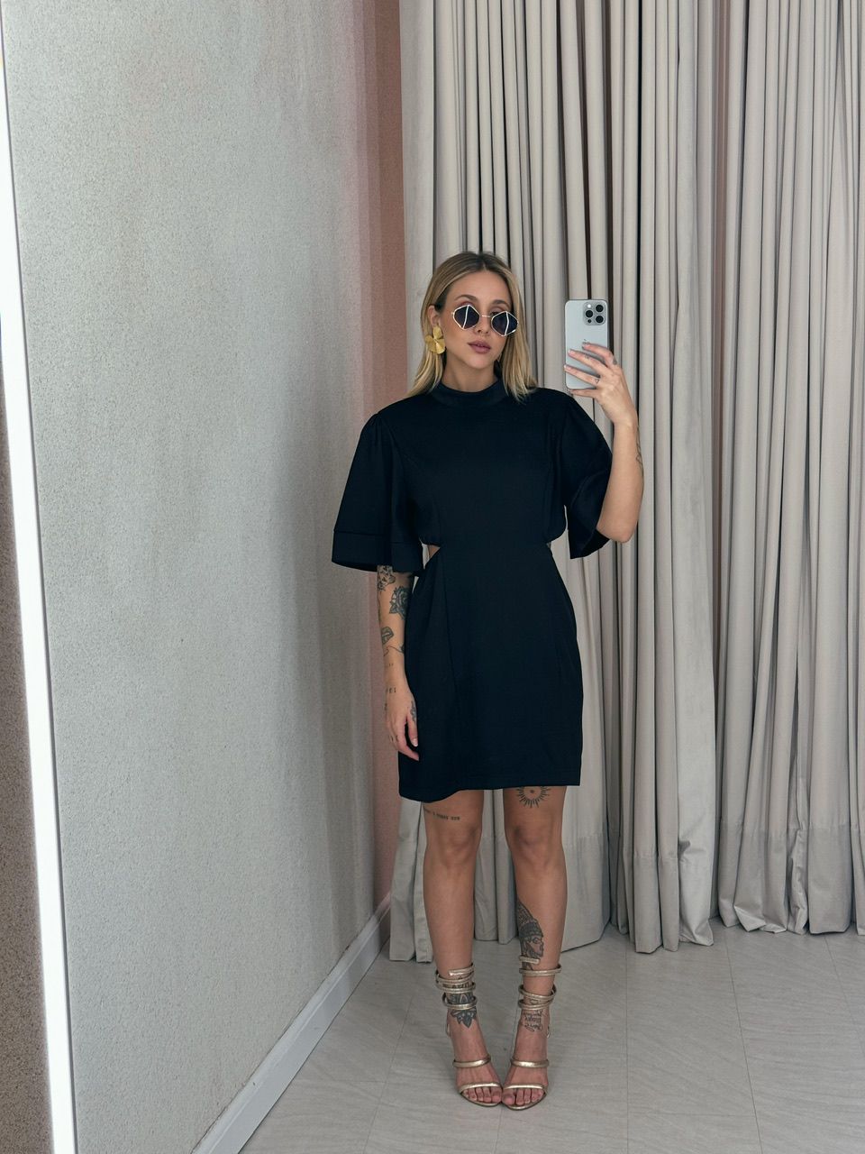 VESTIDO ÍRIS COSTAS ABERTA PRETO