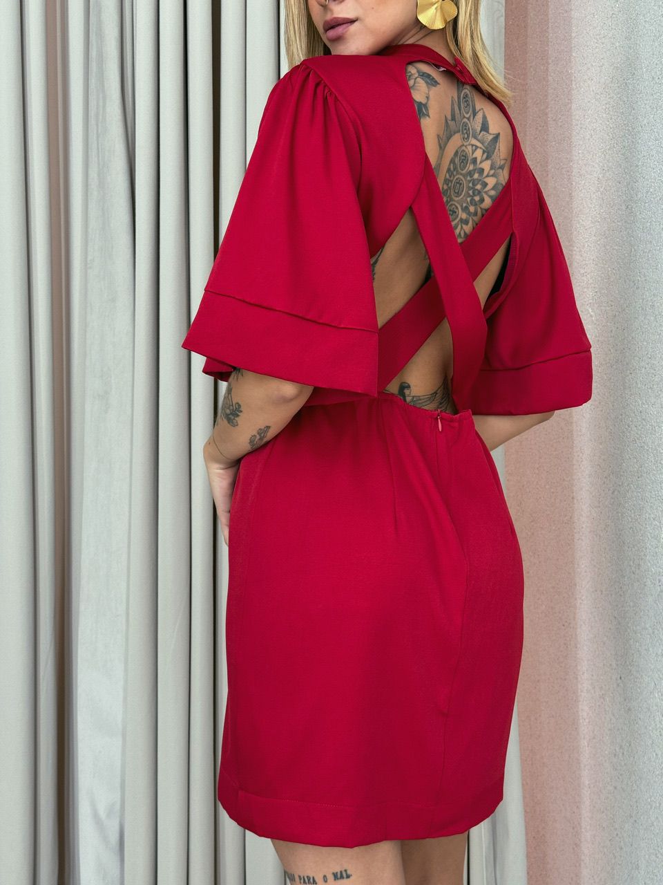 VESTIDO ÍRIS COSTAS ABERTA VERMELHO