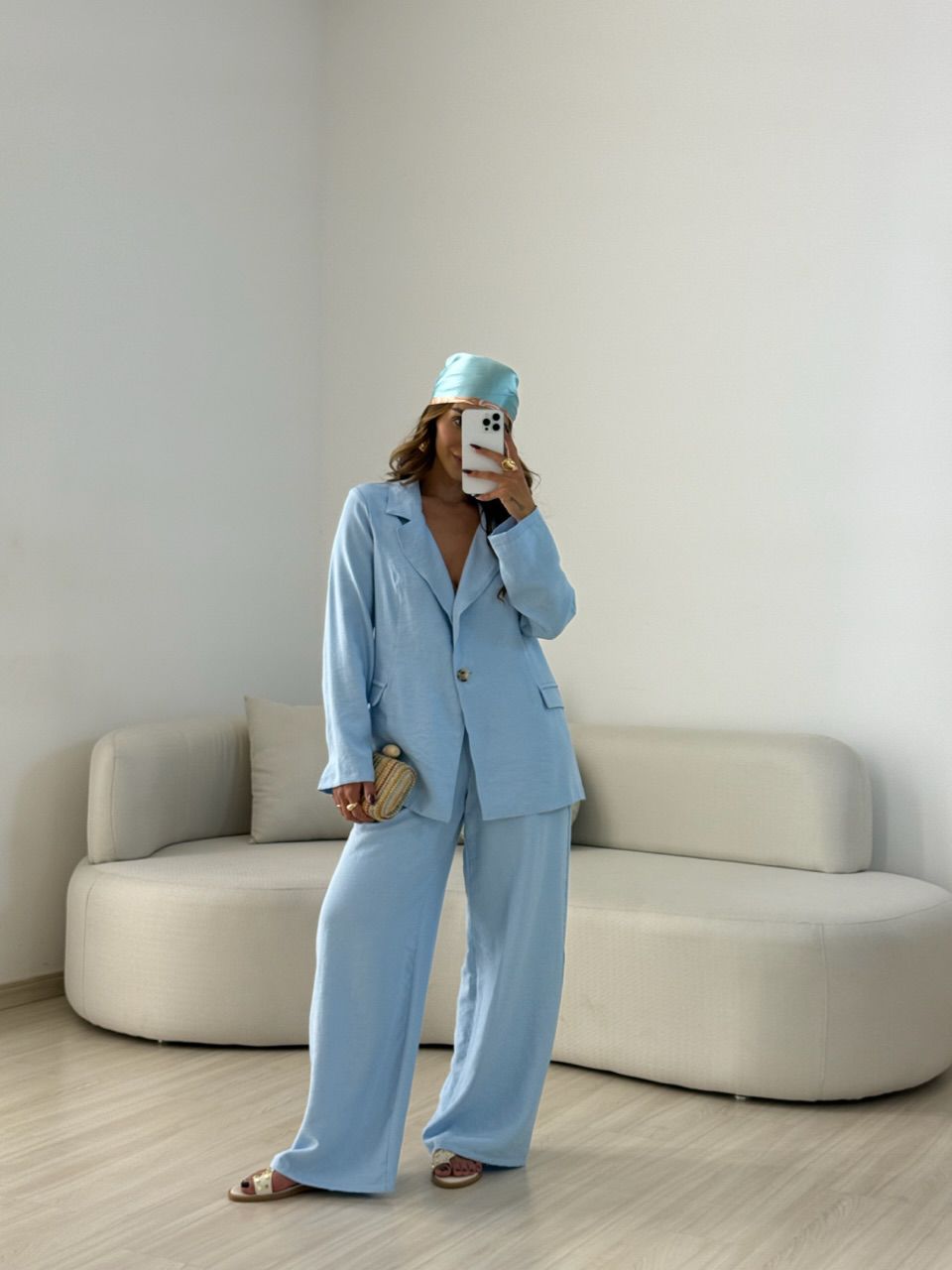 CONJUNTO SOLANGE BLAZER BABY BLUE