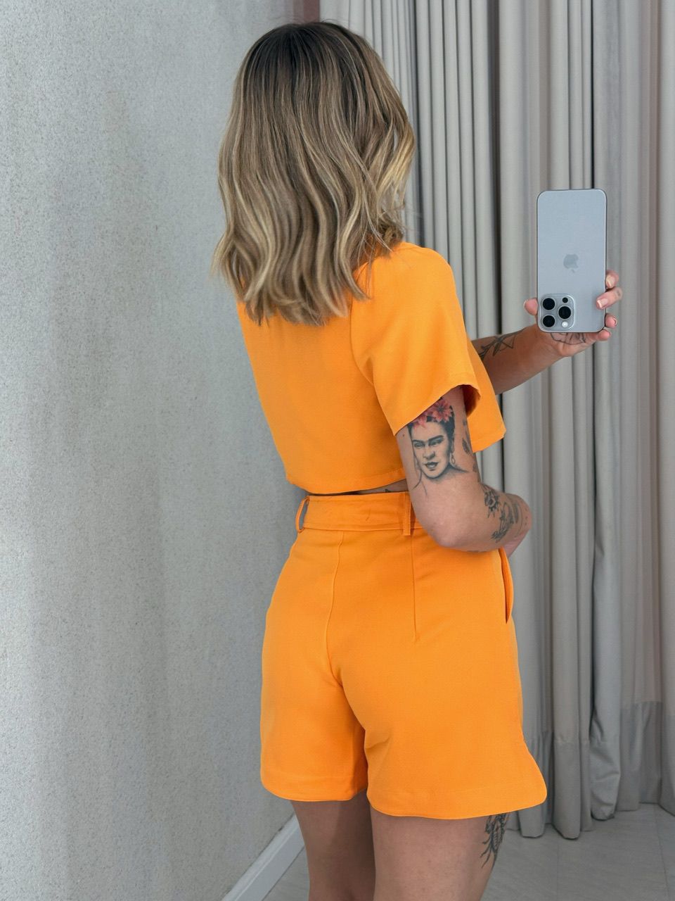CONJUNTO PAMELA SHORT LARANJA