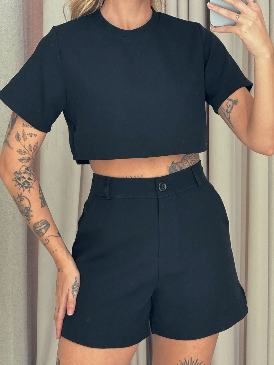 CONJUNTO PAMELA SHORT PRETO