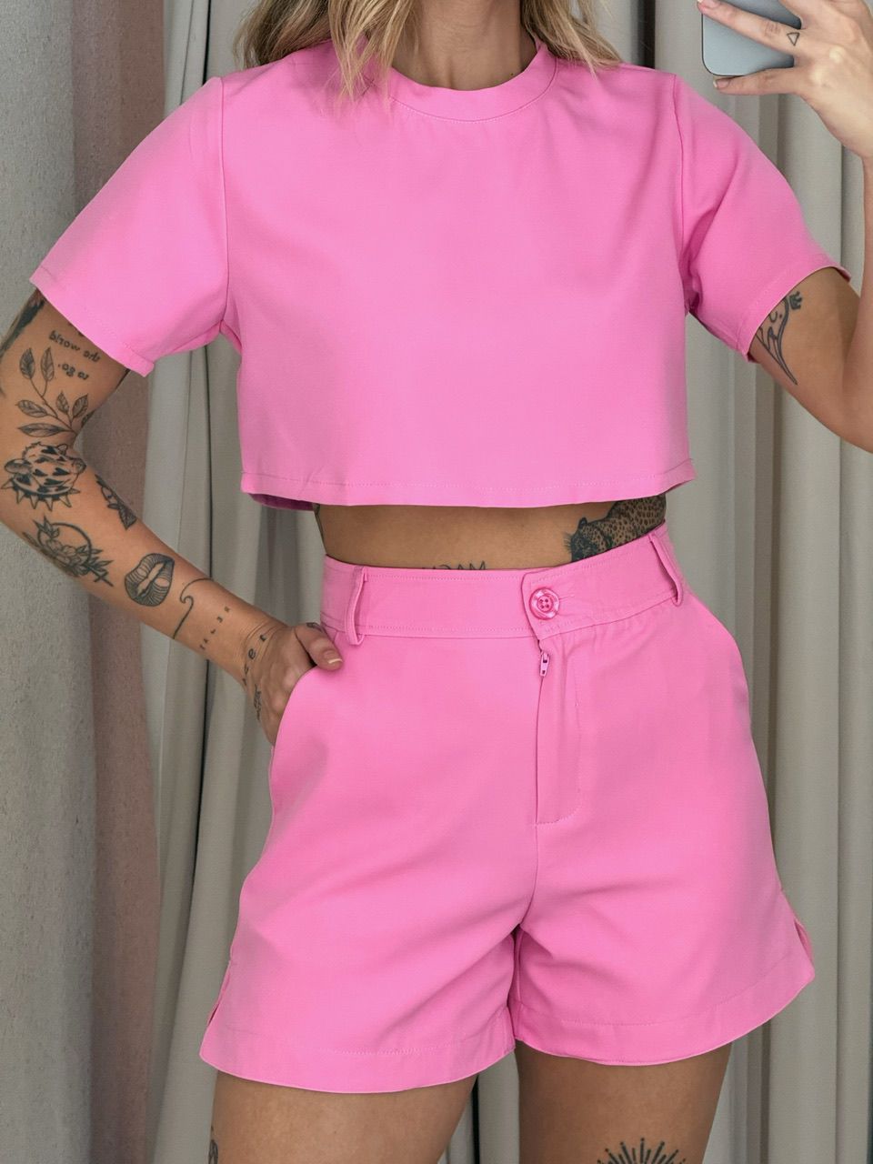 CONJUNTO PAMELA SHORT ROSA