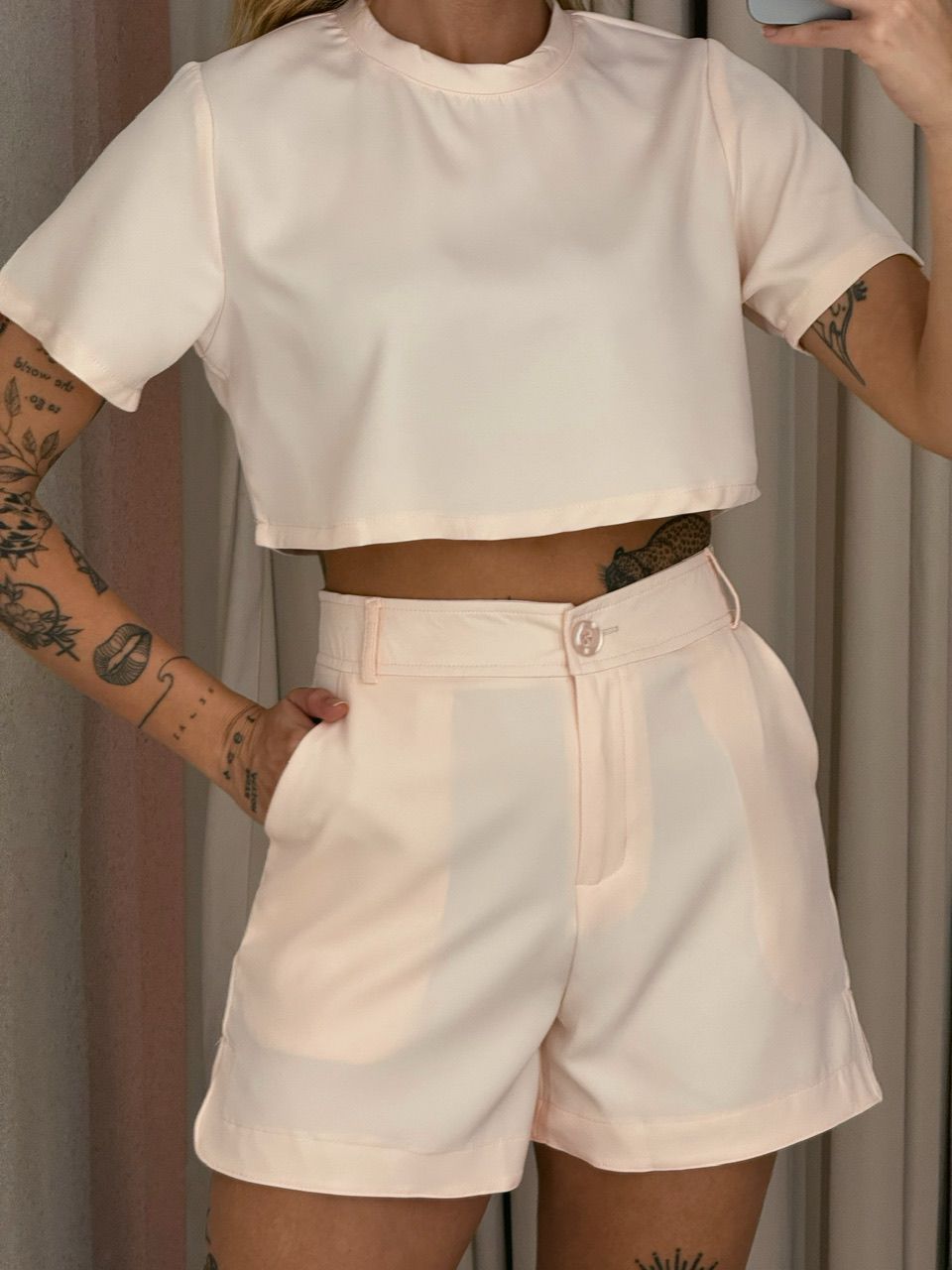 CONJUNTO PAMELA SHORT SALMÃO
