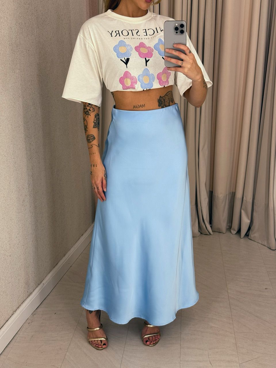SAIA SELENA MIDI AZUL