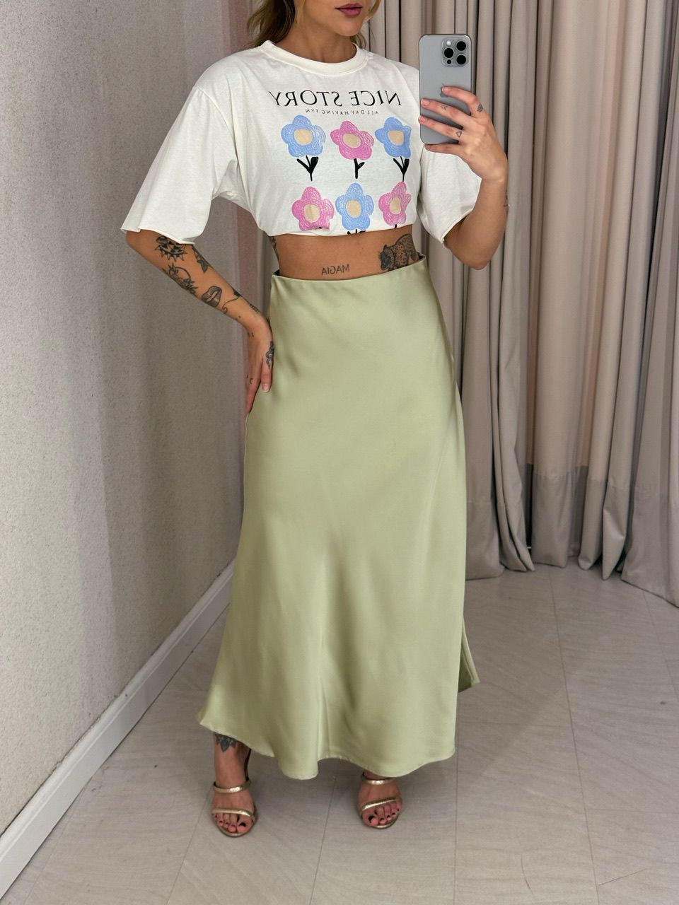SAIA SELENA MIDI VERDE