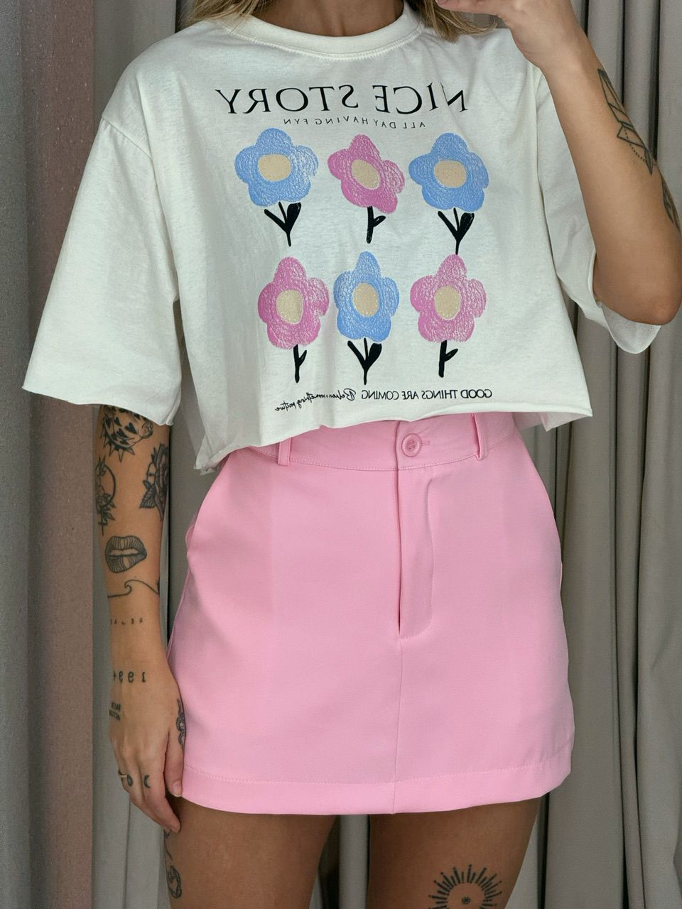 SHORT SAIA MAÍSA CURTO ROSA
