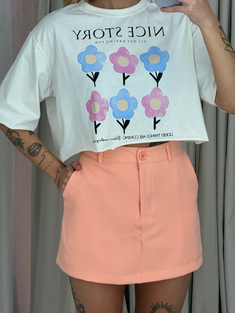 SHORT SAIA MAÍSA CURTO SALMÃO